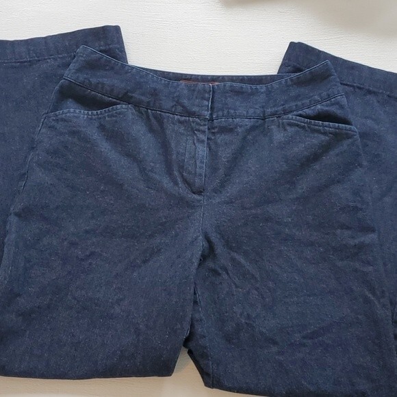 ORVIS DARK HIGH RISE WIDE LEG JEANS SIZE 10 SHORT 100% COTTON VINTAGE VIBES - Picture 2 of 8